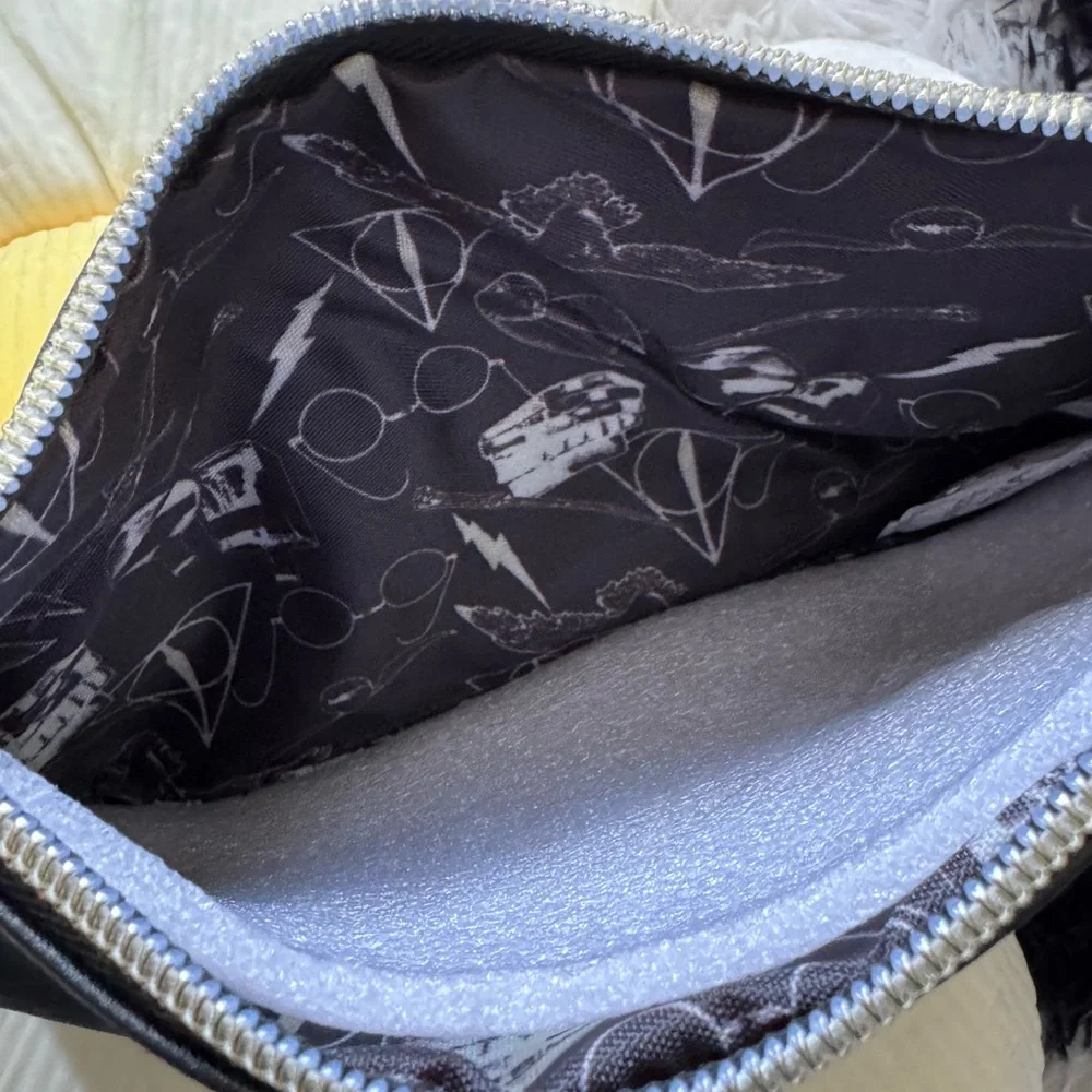 Black Mischief Managed Clutch with Gold Charm